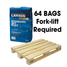Larsen Pro Standard Set Adhesive White 20kg Full Pallet (64 Bags Fork Lift)